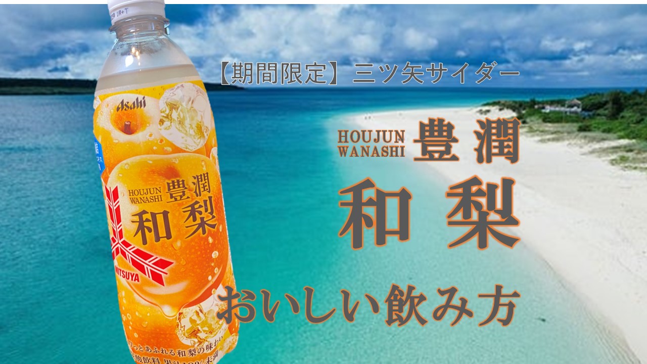 【期間限定】三ツ矢　豊潤和梨のおいしい飲み方